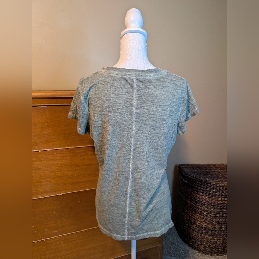 Express Green Cotton Heathered Burnout t-shirt Sz Large - Picture 6 of 11